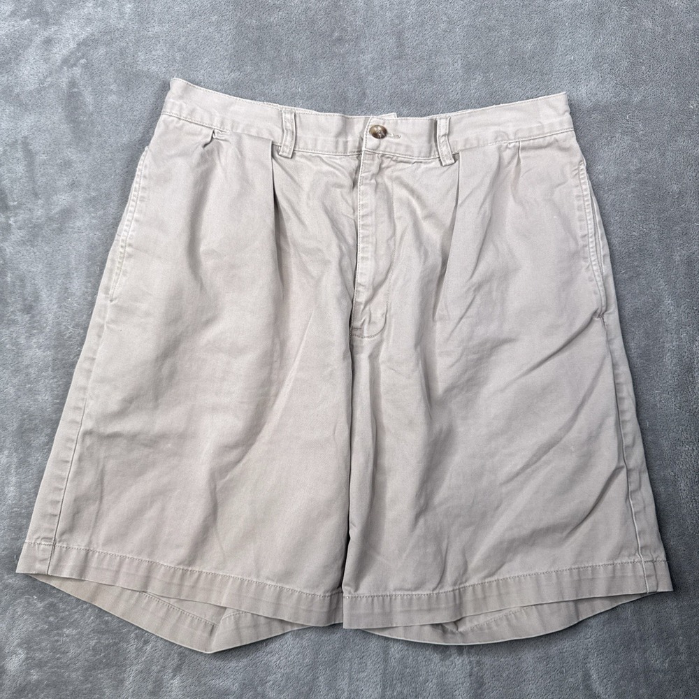Vintage Polo Ralph Lauren Shorts Mens 36 Tyler Pleated Cotton Chino Short Khaki